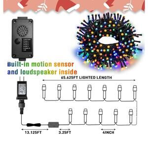 Musical Christmas String Lights with Motion Sensor - Multi-Color LED
